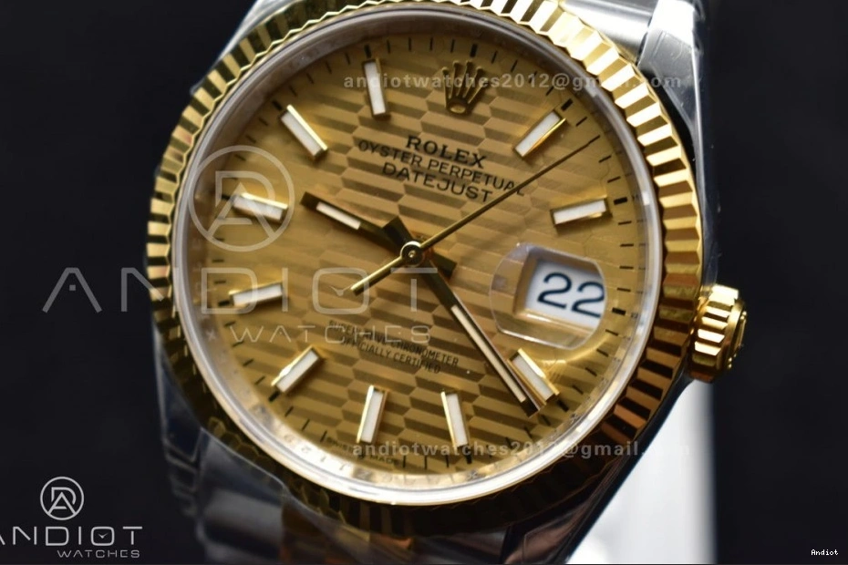126231 904L Dial Bracelet DateJust on Steel Textured Gold 36 VSF 1:1 Edition Best SS VS3235 YG Jubilee 1201
